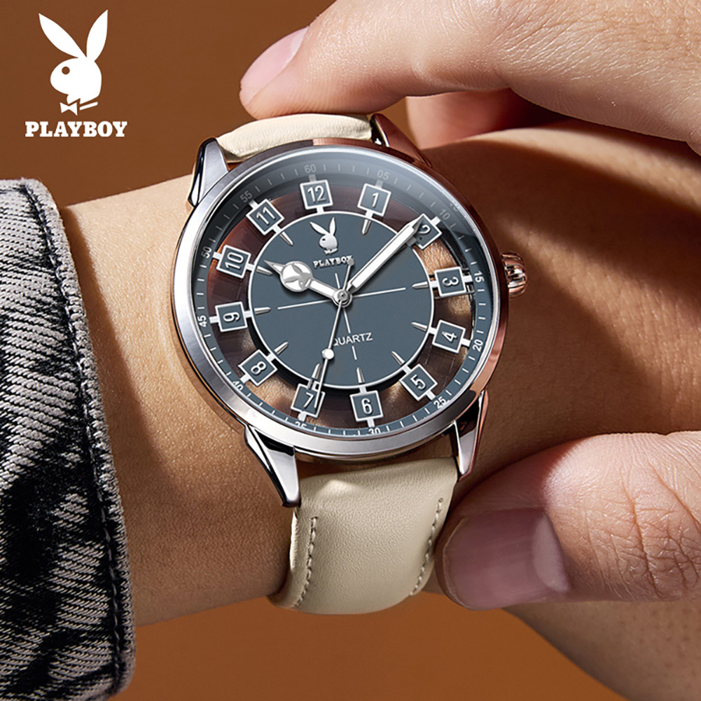 Smartwatch Branded Watches For Men - PLAYBOY 3137 Brand Quartz Movement Watch