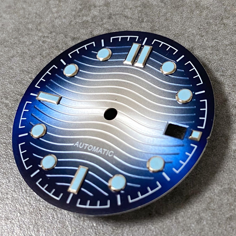 Luminous Dial Face - Wave Dial Sunburst Watch Dial Face