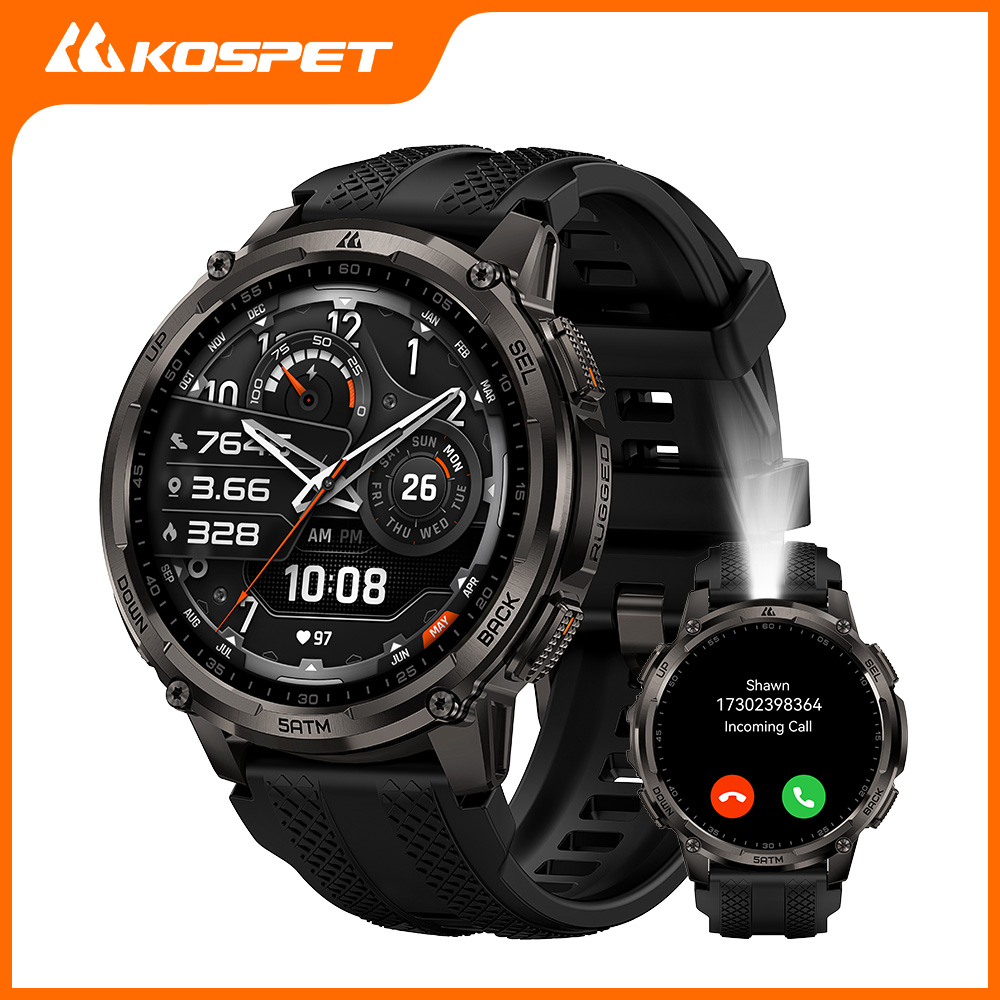 Heart Rate Gps Watch - KOSPET TANK T4C Smartwatch Men’s Outdoor