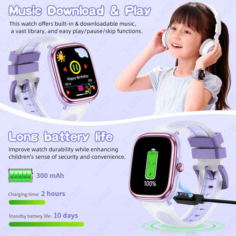 LIGE Children Girls Boys Prese - French Connection Watches Smartwatch App ulasan dan harga