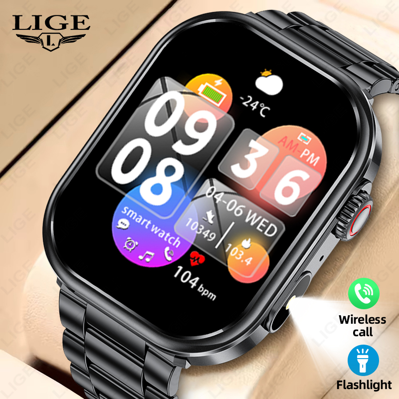 LIGE Smart Watch Men 2026 Full - Smartwatch Health Watches For Men ulasan dan harga