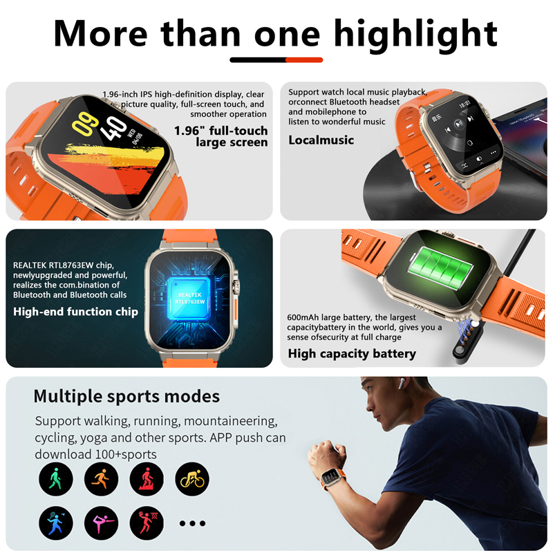 LIGE 600mAh high-Capacity Smar - Smartwatch Latest Watches For Men ulasan dan harga