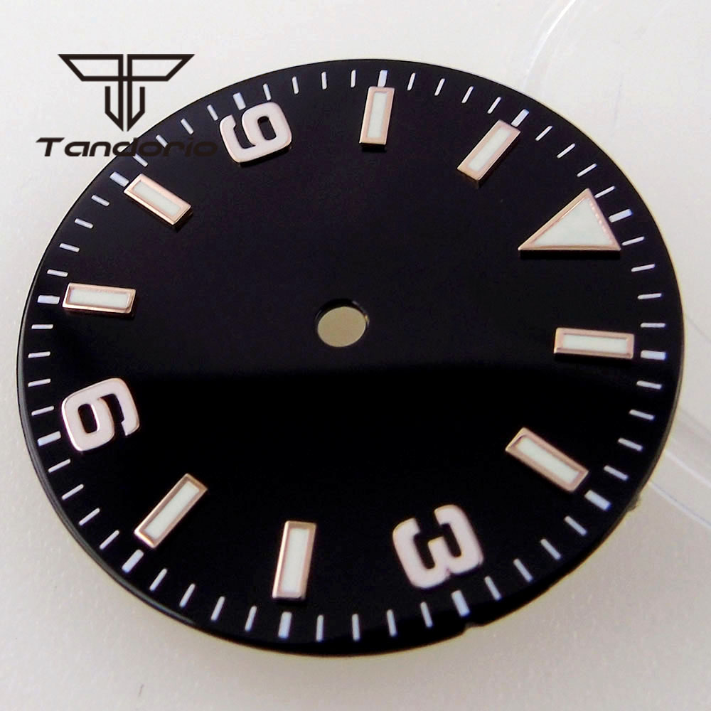 29mm Black/Blue Watch Dial Fit - Luminous Dial Face ulasan dan harga