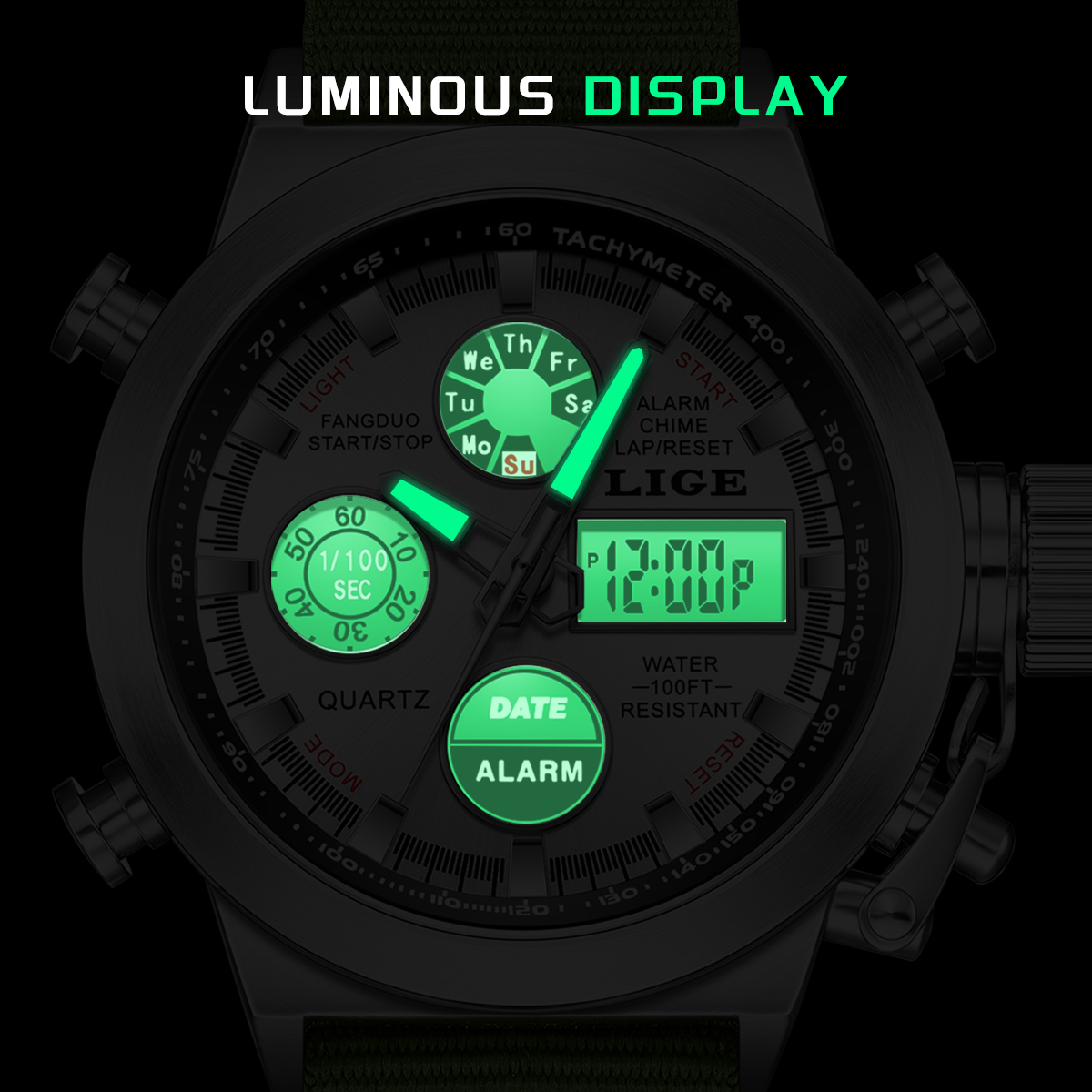 LIGE Men Big Brand Dual Time D - Smartwatch Branded Watches For Men ulasan dan harga