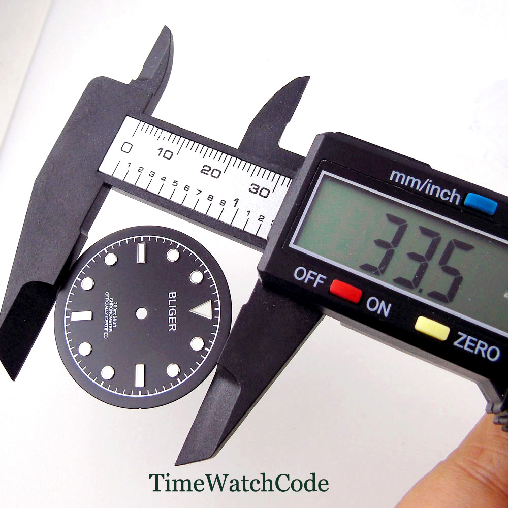 33.5mm Watch Dial Fit NH35A ET - Luminous Dial Face ulasan dan harga