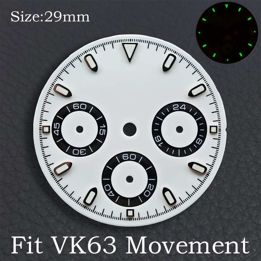 VK63 29mm Dial Watch Hands Gre - Luminous Dial Face ulasan dan harga