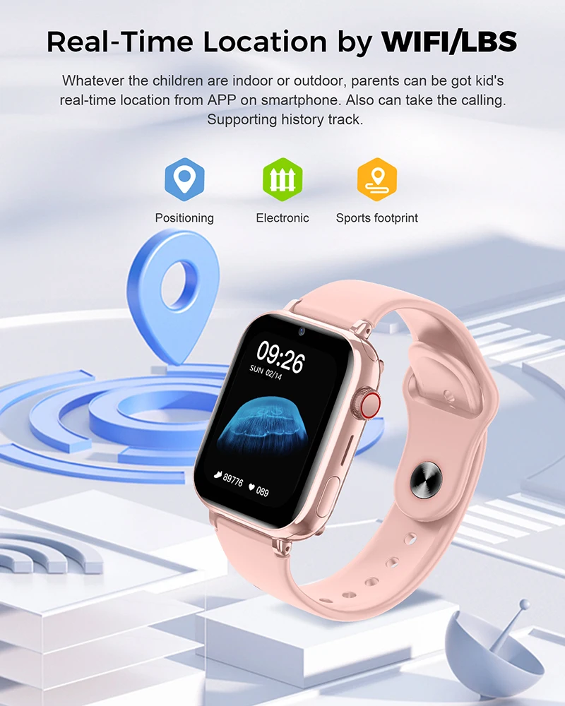 2025 Smart Watch Kids LBS Loca - Smartwatch Watches For Kid Boy With Alarm ulasan dan harga