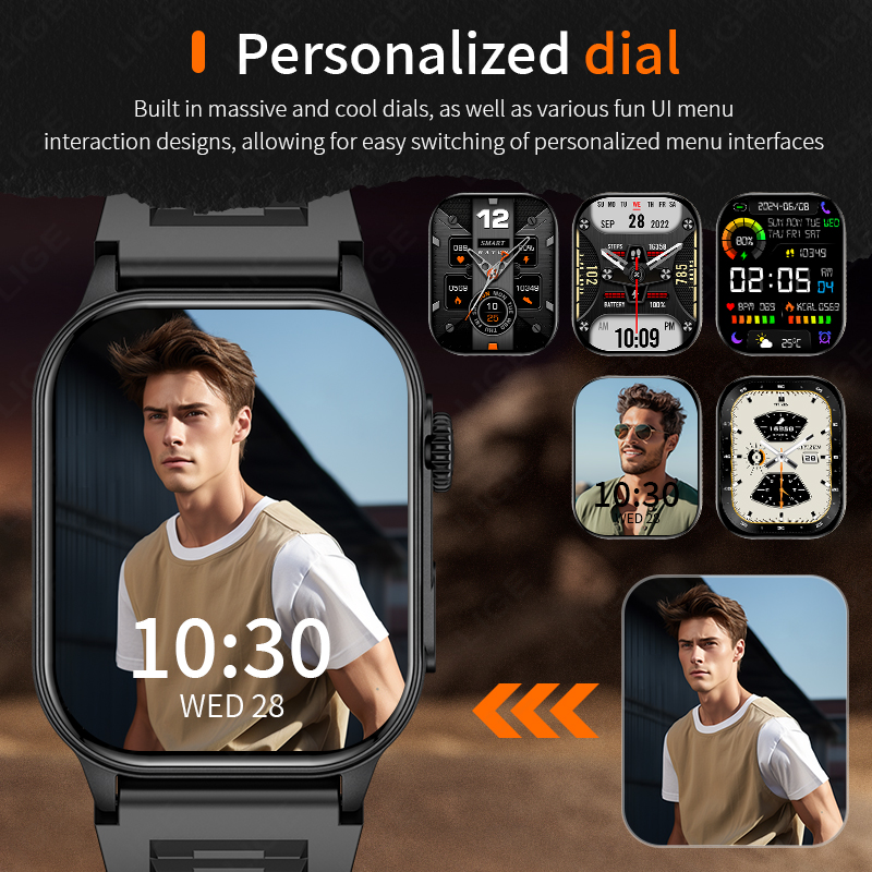 LIGE Smart Watch for Men 3ATM  - Smartwatch Latest Watches For Men ulasan dan harga