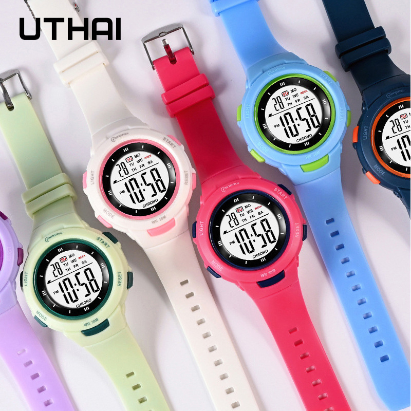 UTHAI Kids Watches Sports Fash - Smartwatch Watches For Kid Boy With Alarm ulasan dan harga